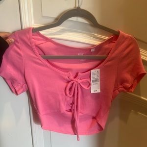 Pink pacsun cropped T-shirt